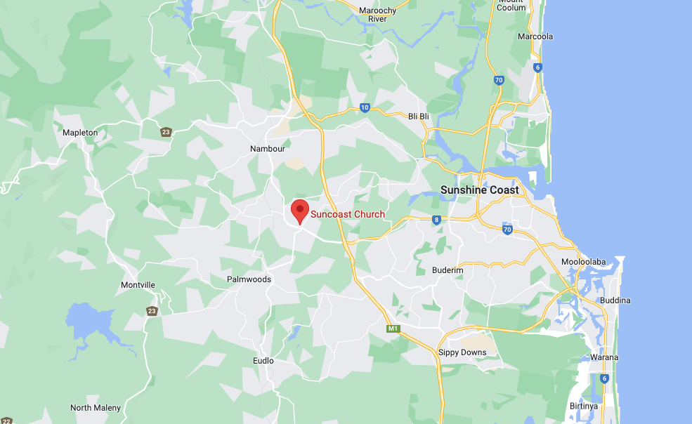  Map showing relative location of event parking to the greater Sunshine Coast area 